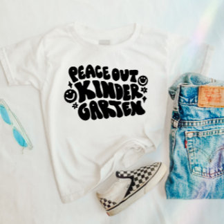 Kinder Peace Out Kleuterschool T-shirt