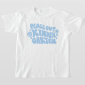 Kinder Peace Out Kleuterschool T-shirt in Blauw (Laagn)