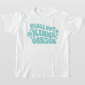 Kinder Peace Out Kleuterschool T-shirt in Blauwgro (Laagn)