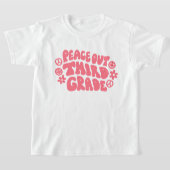 Kinder Peace Out T-shirt van de derde klas in roze (Laagn)