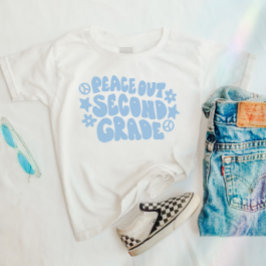 Kinder Peace Out tweedeklas T-shirt in blauw