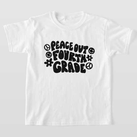 Kinder Peace Out Vierde Grade T-shirt (Laagn)