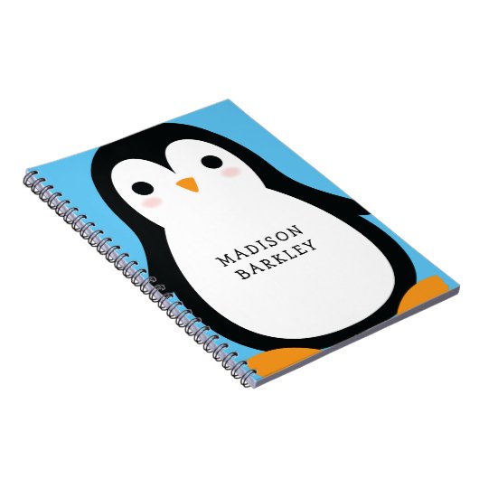 Kinder Penguin Cute Notitieboek (Rechterzijde)