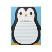 Kinder Penguin Cute Personal Briefpapier Notepad Notitieblok (Linkerzijde)