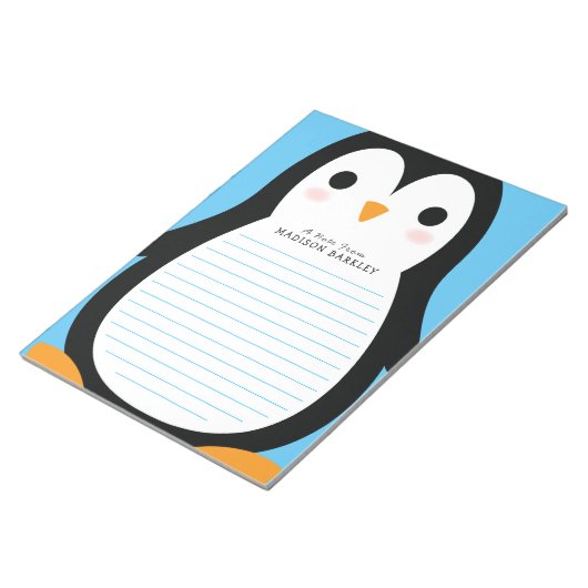 Kinder Penguin Cute Personal Briefpapier Notepad Notitieblok (Schuin)