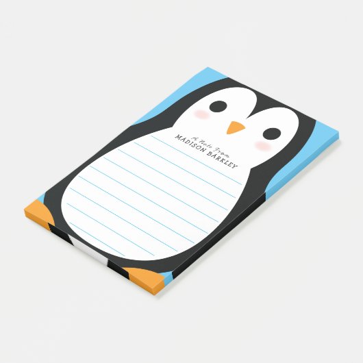 Kinder Penguin Cute Post-it® Notes (Schuin)