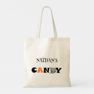 Kinder Personaliseer Halloween Trick or treat Canv Tote Bag