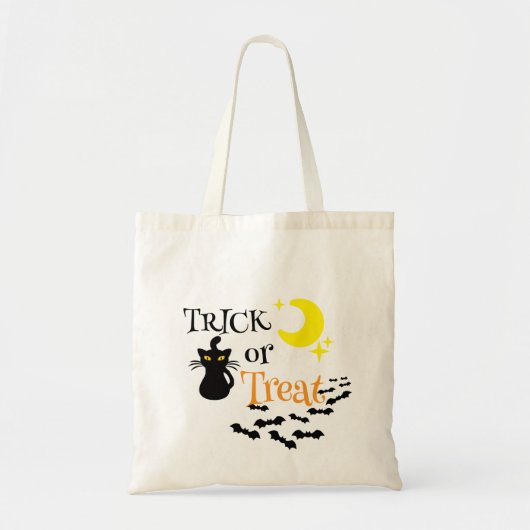Kinder Personaliseer Halloween Trick or treat Canv Tote Bag (Voorkant)