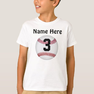 Kinder Persoonlijk Baseball Jersey, NAAM en NUMMER T-shirt