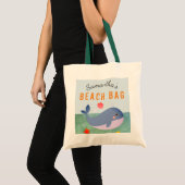 Kinder Persoonlijke benaming Whale Beach Canvas ta Tote Bag (Voorkant (product))