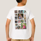 Kinder persoonlijke foto-inkoulage T-shirt (Achterkant)