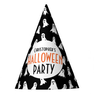 Kinder persoonlijke Ghost Pattern Halloween Party Feesthoedjes