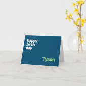 kinder persoonlijke happy birthday minimaal kaart (Gele Bloem)