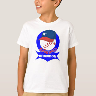 Kinder persoonlijke honkbal T-shirt
