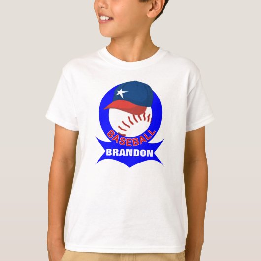 Kinder persoonlijke honkbal T-shirt (Voorkant)
