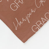 Kinder persoonlijke naam vlinderbank fleece deken (Hoek)