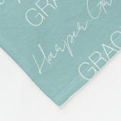 Kinder persoonlijke naam vlinderbank fleece deken (Hoek)