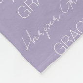 Kinder persoonlijke naam vlinderbank fleece deken (Hoek)