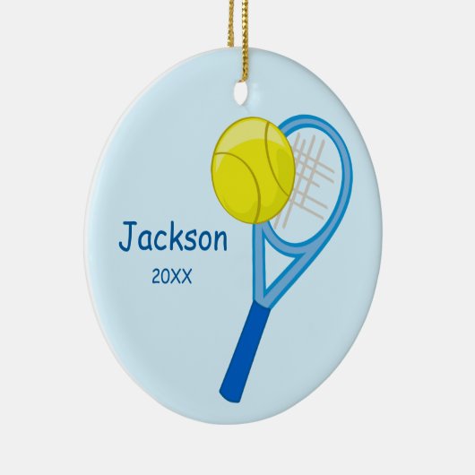 Kinder persoonlijke tennis Keepomwille Keramisch Ornament (Rechts)