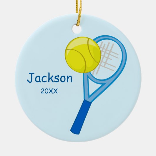 Kinder persoonlijke tennis Keepomwille Keramisch Ornament (Voorkant)
