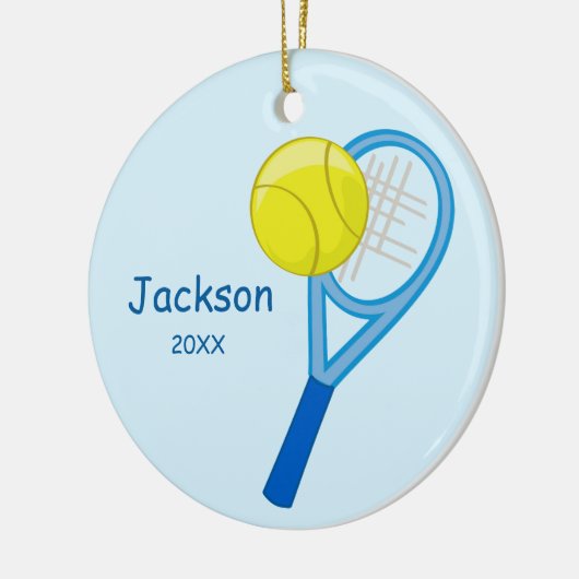 Kinder persoonlijke tennis Keepomwille Keramisch Ornament (Links)