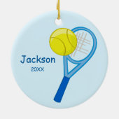 Kinder persoonlijke tennis Keepomwille Keramisch Ornament (Achterkant)