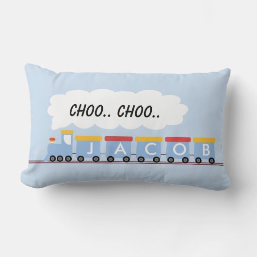 Kinder persoonlijke treinkaart kussen (Voorkant)