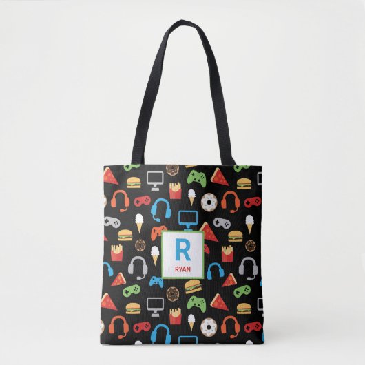 Kinder persoonlijke videogames tote bag (Voorkant)