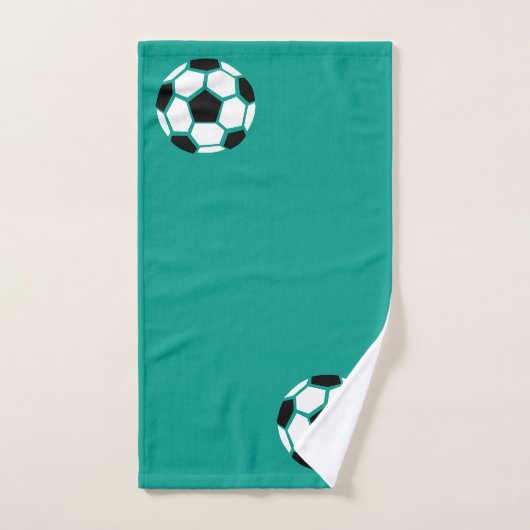 Kinder persoonlijke Voetbal sport Groen Bad Handdoek (Handdoek)