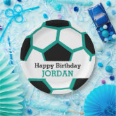 Kinder persoonlijke Voetbalsport Papieren Bordje (Feest)