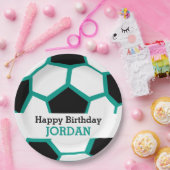 Kinder persoonlijke Voetbalsport Papieren Bordje (Feest)