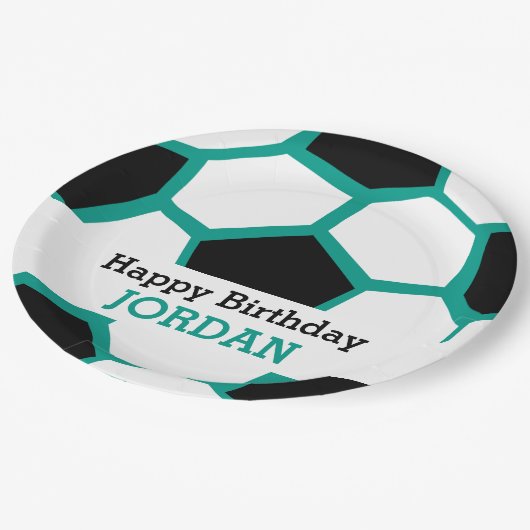 Kinder persoonlijke Voetbalsport Papieren Bordje (Gekanteld)