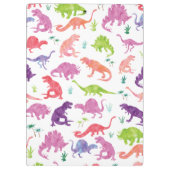 Kinder persoonlijke Waterverf Dinosaur Paars Roze Klembord (Achterkant)