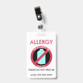 Kinder persoonlijke zuivelallergie noodsituatie badge (Front with Clip)