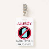 Kinder persoonlijke zuivelallergie noodsituatie badge (Voorkant met clip)