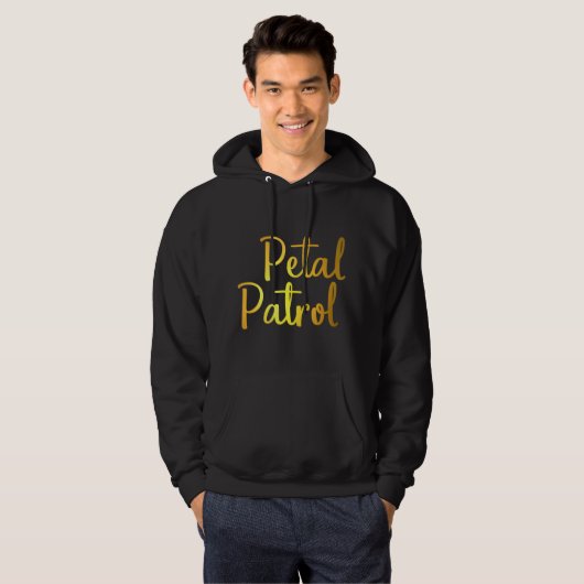 Kinder Petal Patrol Gouden Faux Folie Gedrukt Bloe Hoodie (Voorkant volledig)