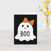 Kinder peuter Halloween Boo Ghost Met Een Bow Girl Kaart (Gele Bloem)