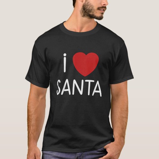 Kinder peuter Ik hou van kerstman jongens meisjes  T-shirt (Voorkant)