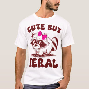 Kinder peuter meisje wasbeer maar wilde prullenbak t-shirt