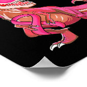 Kinder peuter supporter T-rex Kinder borstkanker A Poster (Hoek)