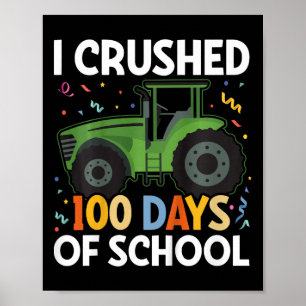 Kinder peuter tractor boy ik verpletterd 100 dagen poster