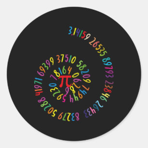 Kinder Pi-dag Wiskunde Spiral 3.14 Ratio Geek Nerd Ronde Sticker