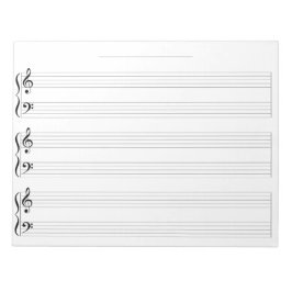 Kinder Piano Music Manuscript Briefpapier Wide Rul Notitieblok