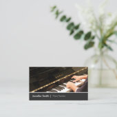 Kinder pianolessen - Pianoleraar/instructeur Visitekaartje (Staand voorkant)