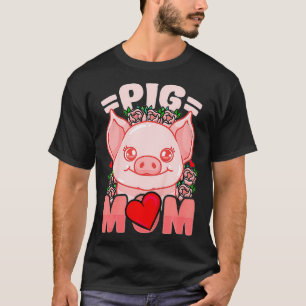 Kinder Pig mama Farmer T-shirt