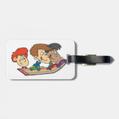 Kinder Pinewood Derby Car Race Bagagelabel (Achterkant horizontaal)