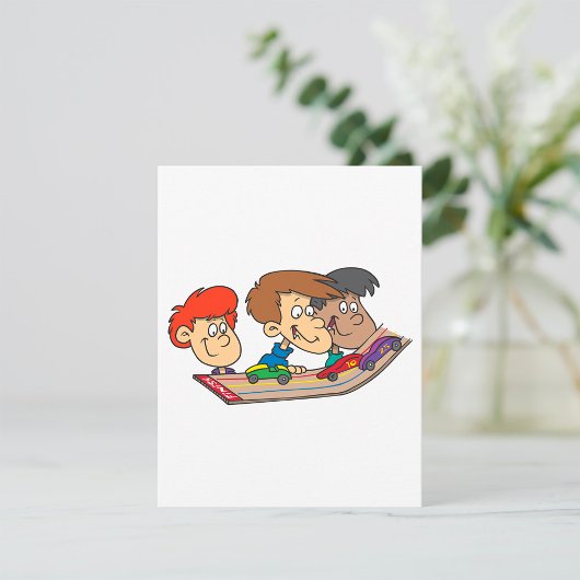 Kinder Pinewood Derby Car Race Notitiekaartje