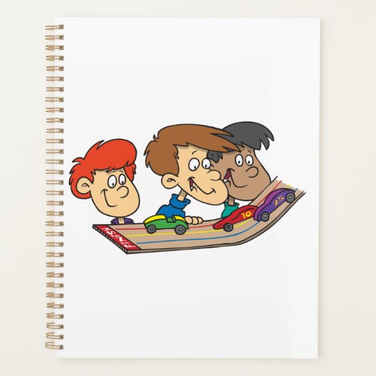 Kinder Pinewood Derby Car Race Planner (Voorkant)