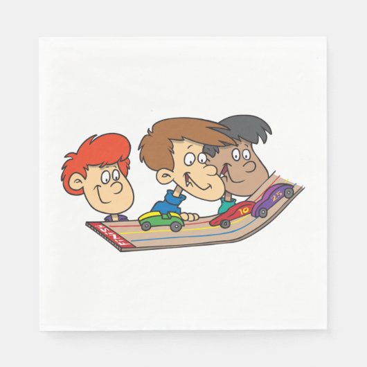 Kinder Pinewood Derby Car Race Servet (Voorkant)