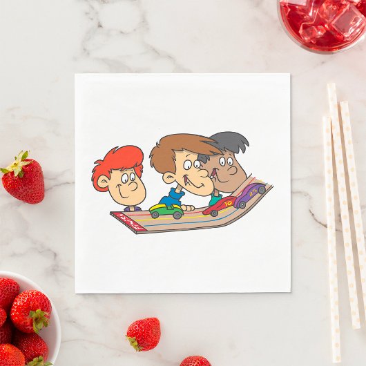 Kinder Pinewood Derby Car Race Servet